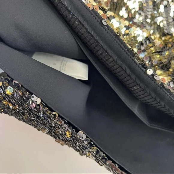 NWT Alice + Olivia Danica Sequin V Back Top - Picture 11 of 13